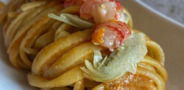 Linguine-mit-Artischocken-u-Garnelentatar